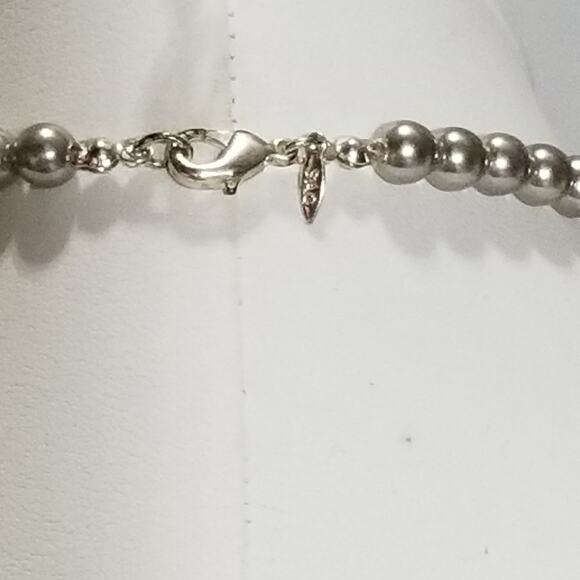 SAQ Avon 14" silver tone faux pearl necklace 1.2056 - Picture 6 of 7